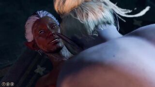 Lesbian Dark Skin Elf x Minthara Baldurs Gate 3 1080p 60fps Ultra
