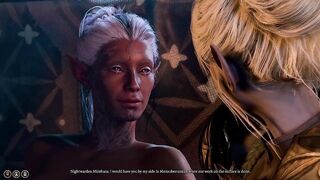 Lesbian Dark Skin Elf x Minthara Baldurs Gate 3 1080p 60fps Ultra