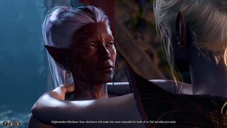 Lesbian Dark Skin Elf x Minthara Baldurs Gate 3 1080p 60fps Ultra