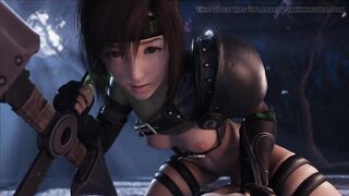 Yuffie and kisaragi ( final fantasy ) have a blowjob and fuck