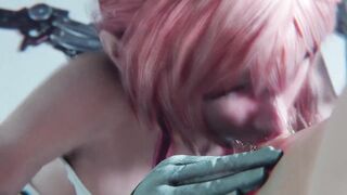 Serah Farron ( final fantasy ) make a beautiful blowjob
