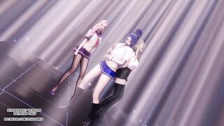 [MMD] Girl's Generation - Gee Ahri Seraphine Kaisa Hot Kpop Dance League of Legends KDA Hentai