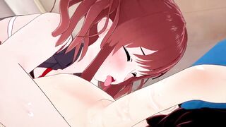3D hentai experiment, trans creampie and pissing cum eating cumshot
