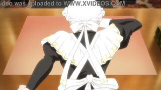 Sexual intercourse with a busty maid before drnner