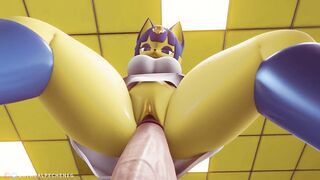 Ankha from Animal Crossing being silly pet