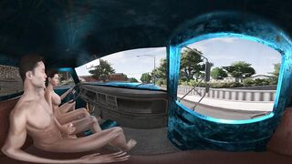 VR Edition: High Speed Handjob While Driving Naked into Town