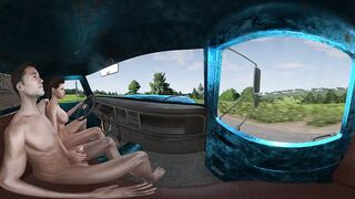 VR Edition: High Speed Handjob While Driving Naked into Town