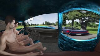 VR Edition: High Speed Handjob While Driving Naked into Town