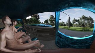 VR Edition: High Speed Handjob While Driving Naked into Town