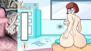 Follando a Velma en mi sala