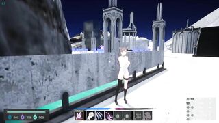 Sakura Segment [v1.0] girl with cat ears and black stockings meeting on the bridge