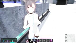 Sakura Segment [v1.0] girl with cat ears and black stockings meeting on the bridge