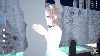 Sakura Segment [v1.0] girl with cat ears and black stockings meeting on the bridge