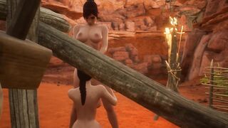 Outdoor Lesbian Standing Pussy Licking 4K
