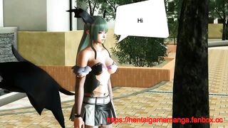 Morrigan darkstalkers cosplay in hot hentai sex manga