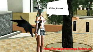 Morrigan darkstalkers cosplay in hot hentai sex manga