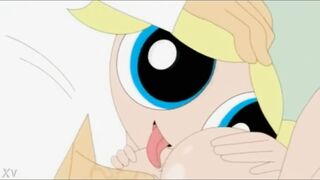 Powerpuff Girls Blossom and Bubbles Threesome with Professor!!!