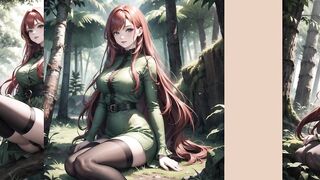 Redhead in Forest | Hentai Porn Compilation