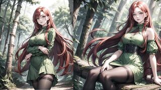 Redhead in Forest | Hentai Porn Compilation