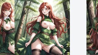 Redhead in Forest | Hentai Porn Compilation