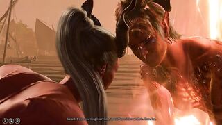Karlach's updated romantic ending (but also they are nude)