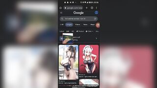 Jerking off my small black cock to hot anime girl ????
