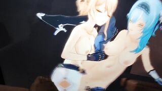 Genshin Impact Futa Jean and Eula