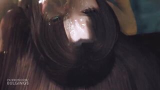 Aerith mother gets throat fucked until cumshot