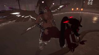 [VRChat] Taking Devil doggy style in the pool - Pool fun Part 2