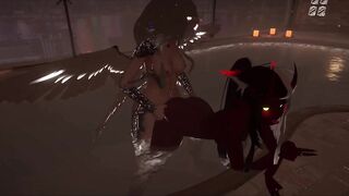 [VRChat] Taking Devil doggy style in the pool - Pool fun Part 2