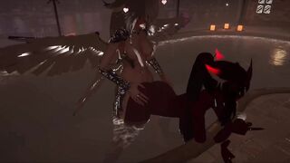 [VRChat] Taking Devil doggy style in the pool - Pool fun Part 2
