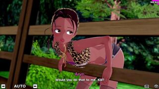 Girl Stuck in Fence gets creampied by her Friend