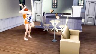 Sims get horny at home and fuck like crazy