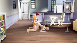 Sims get horny at home and fuck like crazy