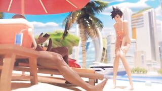 Overwatch tracer fucked at the beach