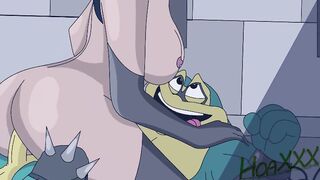 Battletoads Dark Queen femdom riding Zitz bdsm