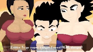 Caulifla & Kale making Cabba a Super Saiyan