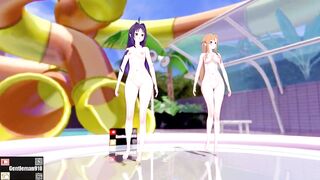 【KKS／MMD】【Chocolate Cream】 結城明日奈(アスナ) 紺野木綿季(ユウキ) 【SAO】