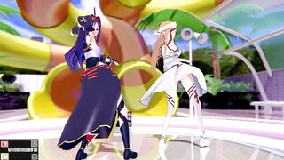 【KKS／MMD】【Chocolate Cream】 結城明日奈(アスナ) 紺野木綿季(ユウキ) 【SAO】