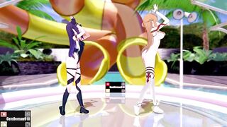 【KKS／MMD】【Chocolate Cream】 結城明日奈(アスナ) 紺野木綿季(ユウキ) 【SAO】