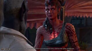 Baldur's Gate 3 orc came on a first date with a very hot girl