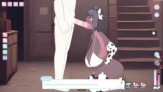 Lust's Cupid, a 2D sex simulation game Sexy Girl dressed as a cow costume Gyunyu