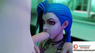JINX DO AMAIZING BLOW JOB AND GETTING CUMSHOT | LEAGUE OF LEGENDS HENTAI