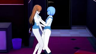 Rei and Asuka - Lesbian Love (Uncensored)