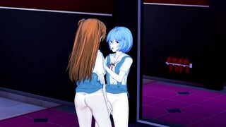 Rei and Asuka - Lesbian Love (Uncensored)