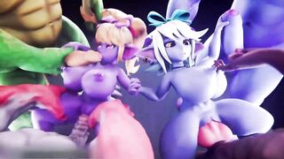 Girls have fun and Fucked by her Friends 3D Uncensored 60 FPS High Quality 4K