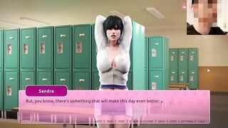 ( Head Back ) Yoga teacher ( Sandra ) Blowjob in the Gym Locker "No Cum - Game: My Lovely Stepsister