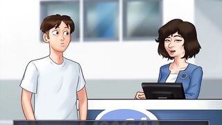 Summertime Saga: Asian Girl Takes A Big Cock At Work - Episode 201