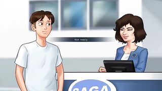 Summertime Saga: Asian Girl Takes A Big Cock At Work - Episode 201