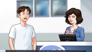 Summertime Saga: Asian Girl Takes A Big Cock At Work - Episode 201